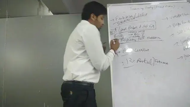 Ritesh teaching at a whiteboard